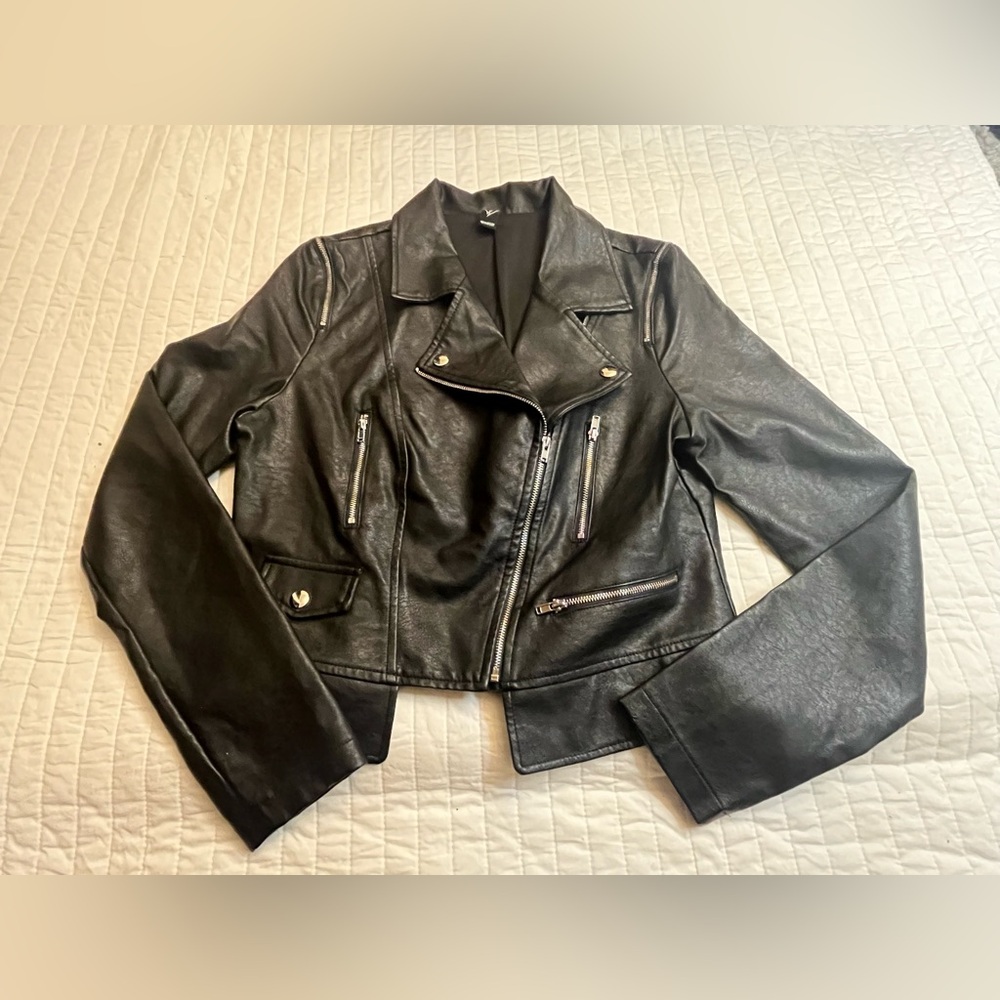 Windsor faux leather motorcycle jacket NWOT